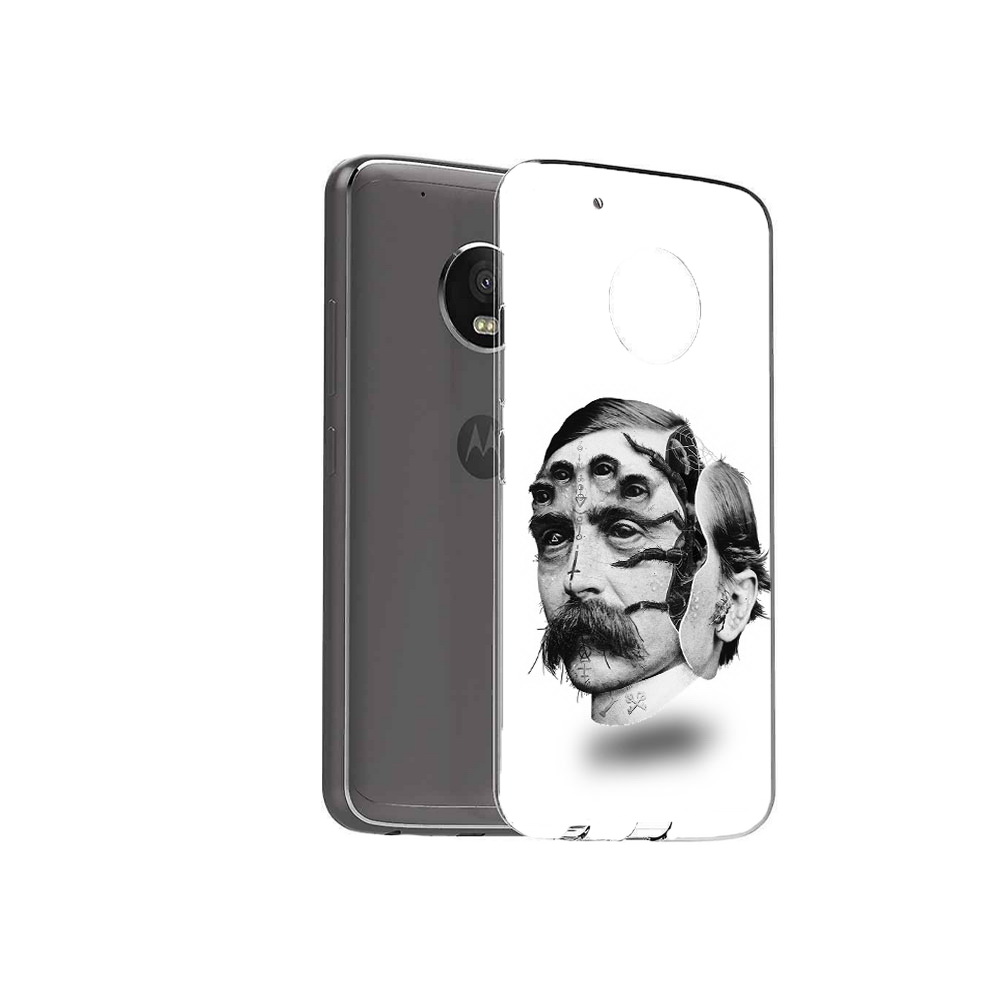 

Чехол MyPads Tocco для Motorola Moto G5 Plus страшное лицо мужчины (PT67401.338.629), Прозрачный, Tocco