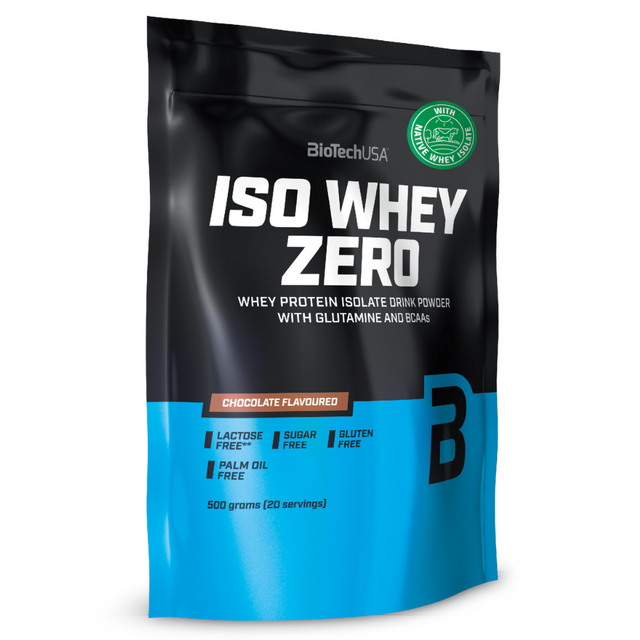 Изолят сывороточного протеина BioTechUSA Iso Whey Zero порошок 500 г. Шоколад