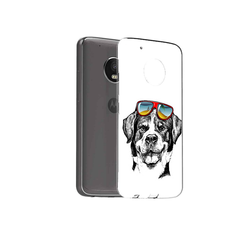 

Чехол MyPads Tocco для Motorola Moto G5 Plus счастливая собака (PT67401.338.631), Прозрачный, Tocco