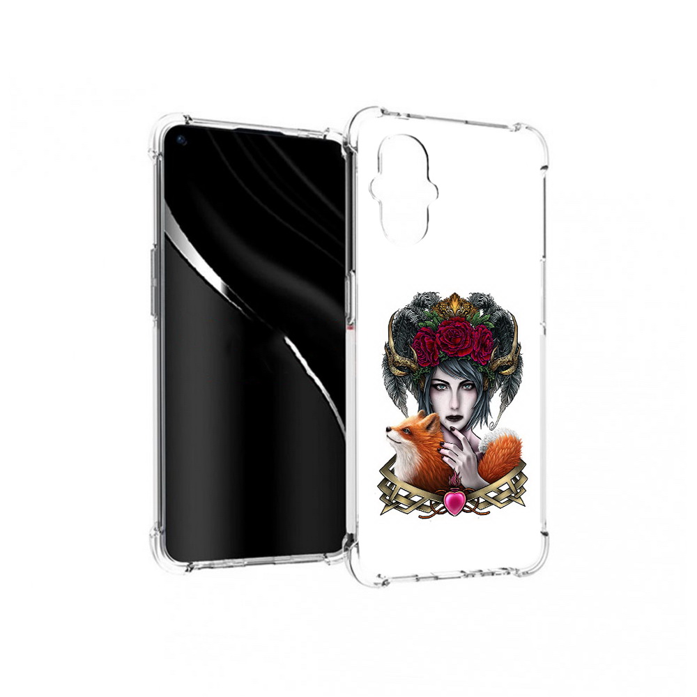 

Чехол MyPads Tocco для OnePlus Nord N20 5G девушка с лисой (PT227047.135.314), Прозрачный, Tocco