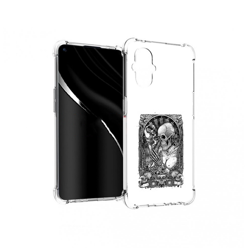 

Чехол MyPads Tocco для OnePlus Nord N20 5G девушка скелет (PT227047.135.316), Прозрачный, Tocco