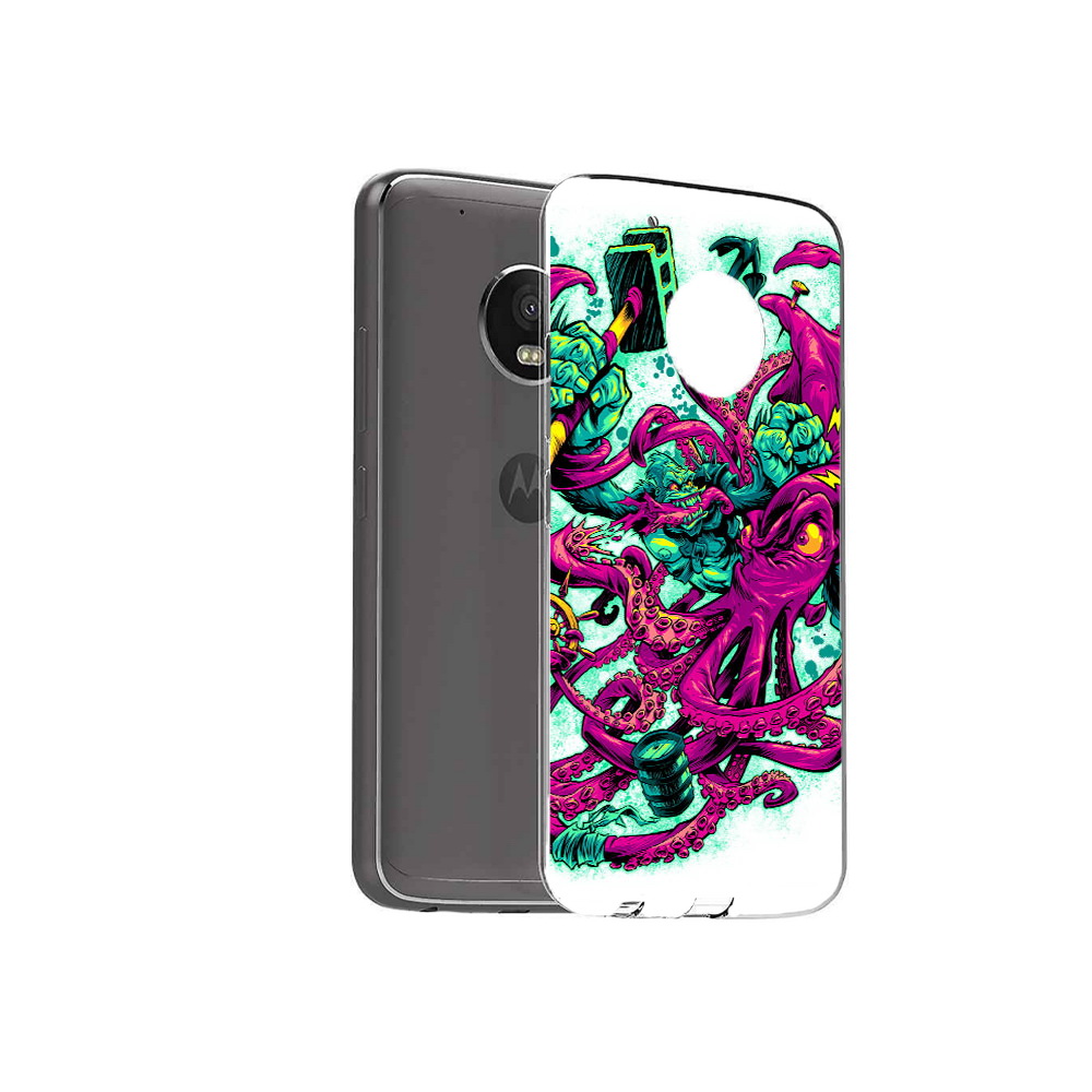 

Чехол MyPads Tocco для Motorola Moto G5 Plus фиолетовый кракен (PT67401.338.657), Прозрачный, Tocco