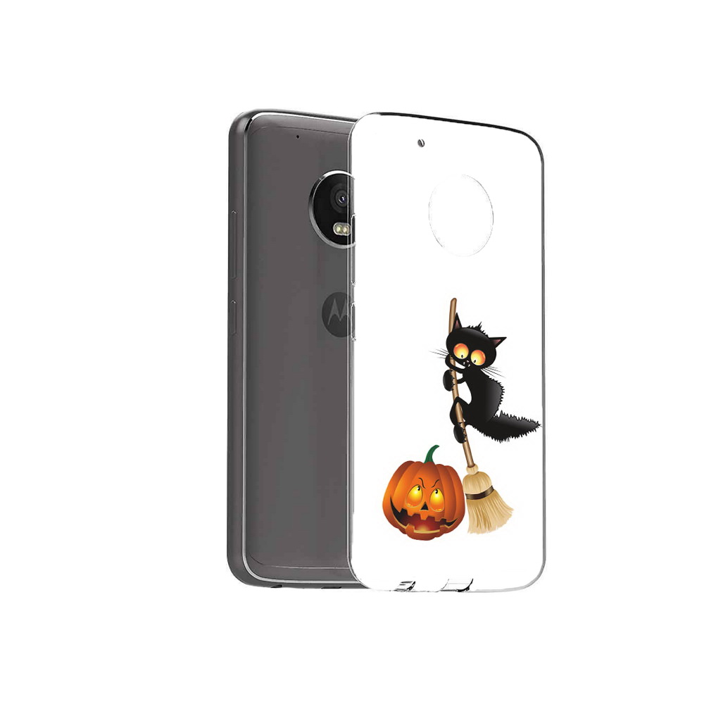 

Чехол MyPads Tocco для Motorola Moto G5 Plus хэлуинский котик (PT67401.338.667), Прозрачный, Tocco