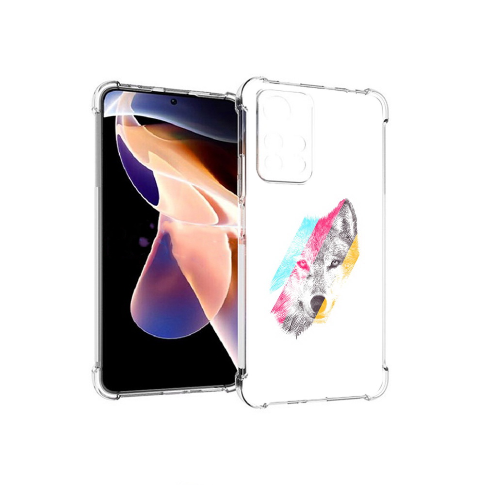 

Чехол MyPads Tocco для Xiaomi Redmi Note 11 Pro волк градиент (PT224811.282.268), Прозрачный, Tocco