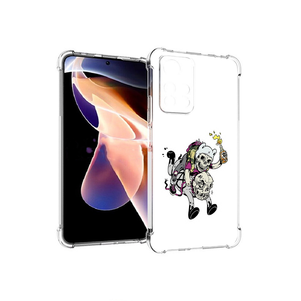 

Чехол MyPads Tocco для Xiaomi Redmi Note 11 Pro время приключений скелеты, Прозрачный, Tocco