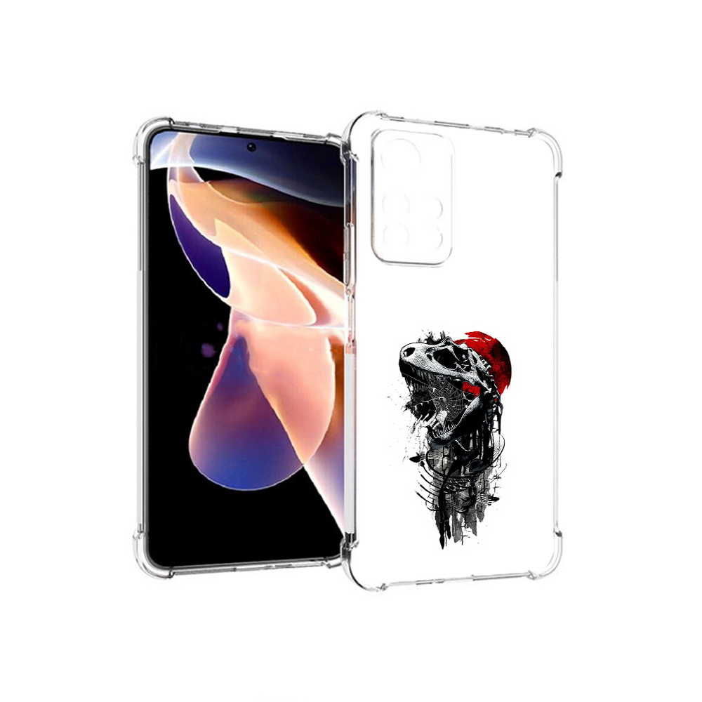 

Чехол MyPads Tocco для Xiaomi Redmi Note 11 Pro вымерший динозавр (PT224811.282.284), Прозрачный, Tocco