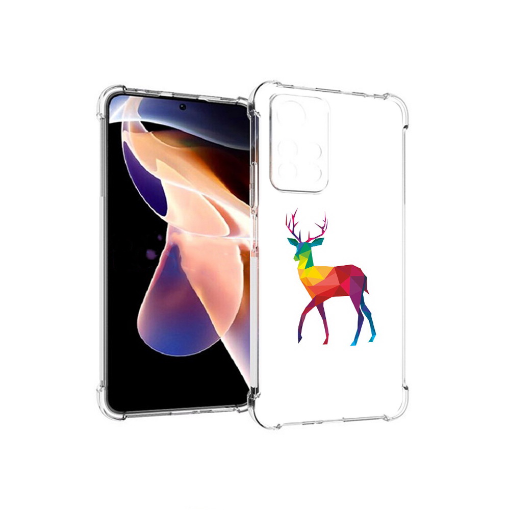 

Чехол MyPads Tocco для Xiaomi Redmi Note 11 Pro геометрический олень (PT224811.282.286), Прозрачный, Tocco