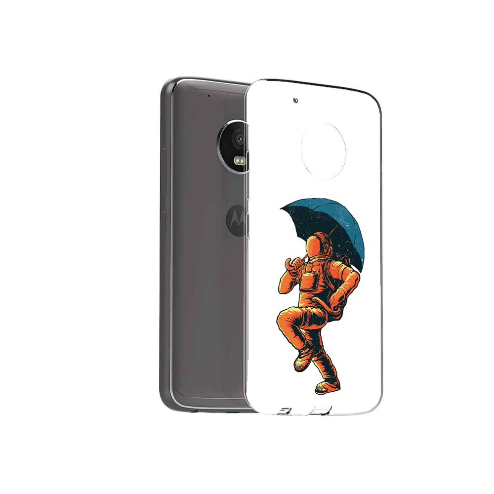 

Чехол MyPads Tocco для Motorola Moto G5 Plus шагающий космонавт с зонтом (PT67401.338.695), Прозрачный, Tocco