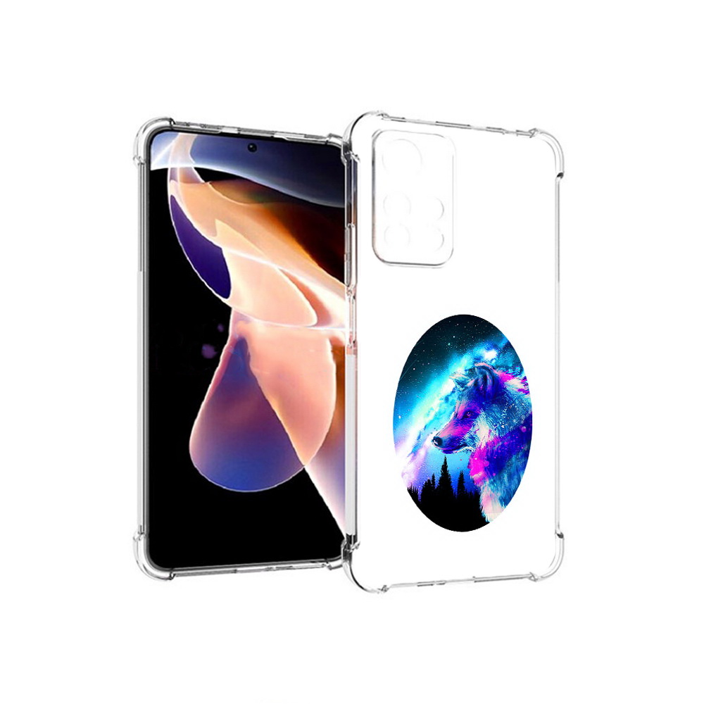

Чехол MyPads Tocco для Xiaomi Redmi Note 11 Pro голубой волк (PT224811.282.293), Прозрачный, Tocco