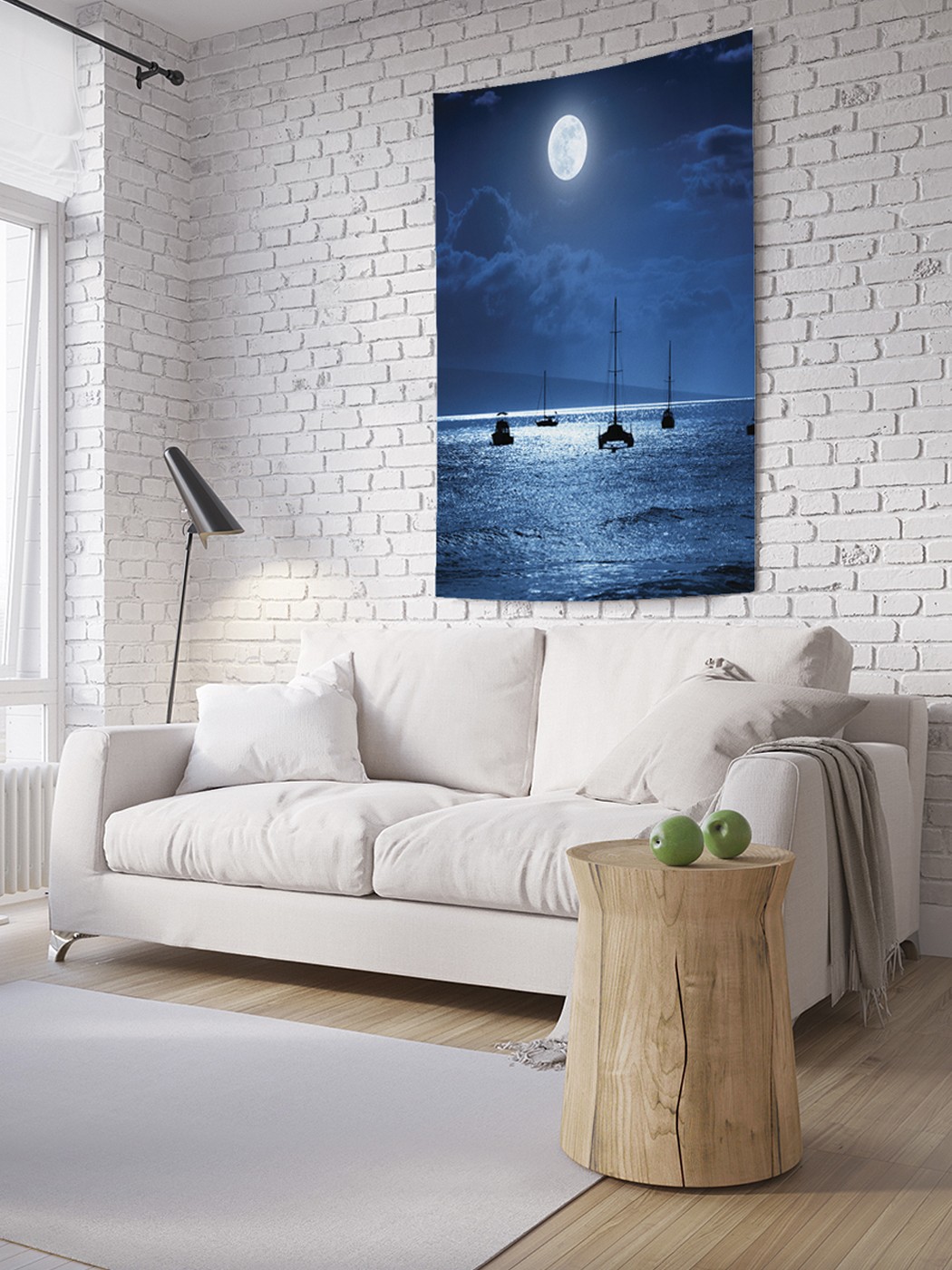 

Вертикальное фотопанно на стену JoyArty Рыбалка при луне 150x200 см, Рыбалка при луне