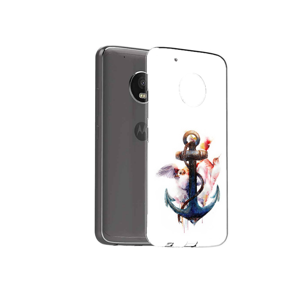 

Чехол MyPads Tocco для Motorola Moto G5 Plus якорь с птицами (PT67401.338.703), Прозрачный, Tocco