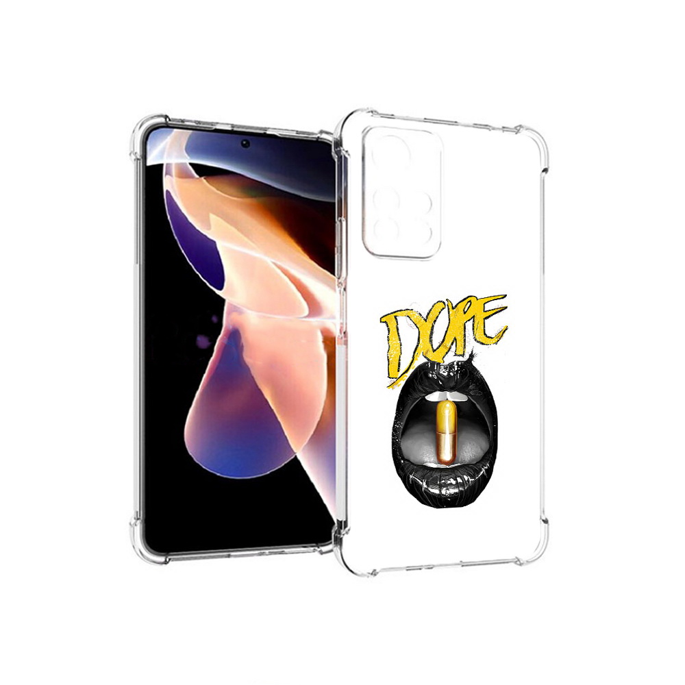 

Чехол MyPads Tocco для Xiaomi Redmi Note 11 Pro губы (PT224811.282.303), Прозрачный, Tocco