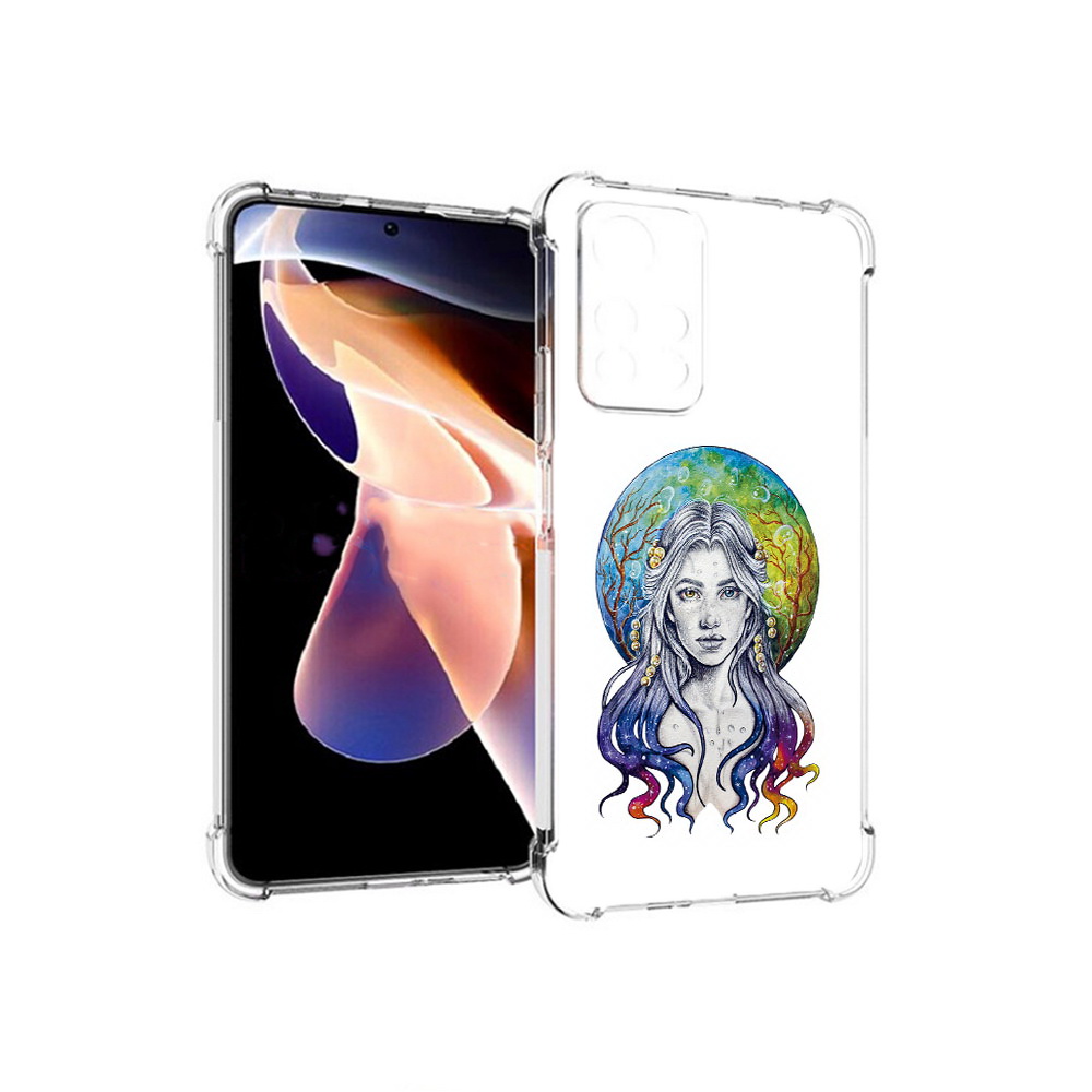 

Чехол MyPads Tocco для Xiaomi Redmi Note 11 Pro девушка с красивыми волосами, Прозрачный, Tocco