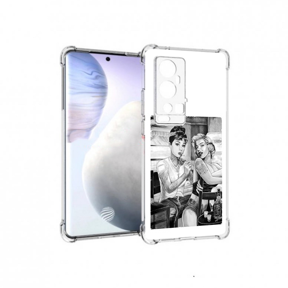 

Чехол MyPads Tocco для Vivo X60 Pro Plus тату мастер, Прозрачный, Tocco