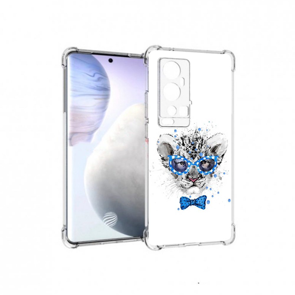 

Чехол MyPads Tocco для Vivo X60 Pro Plus тигренок с бабочкой, Прозрачный, Tocco
