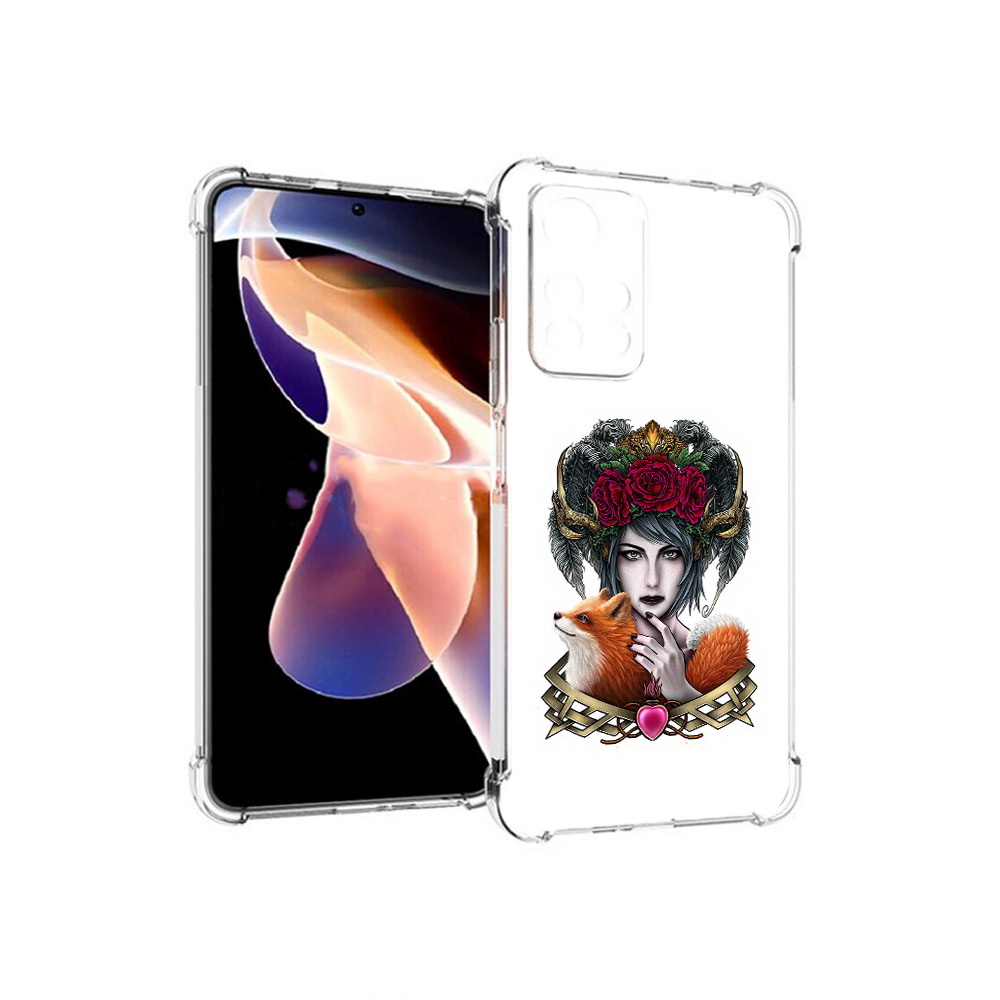 

Чехол MyPads Tocco для Xiaomi Redmi Note 11 Pro девушка с лисой (PT224811.282.314), Прозрачный, Tocco