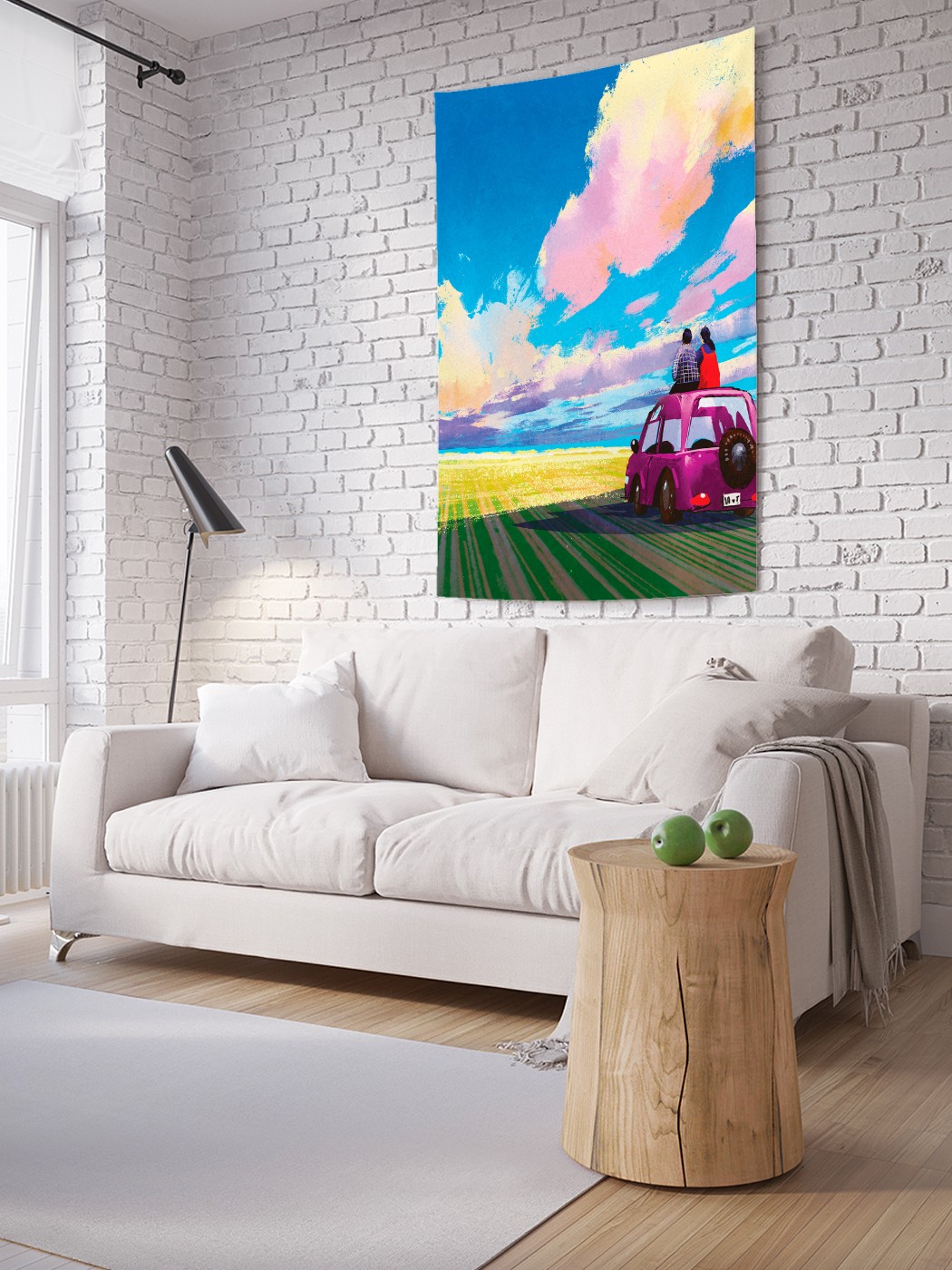 

Вертикальное фотопанно на стену JoyArty Любование небом на машине 150x200 см, Любование небом на машине