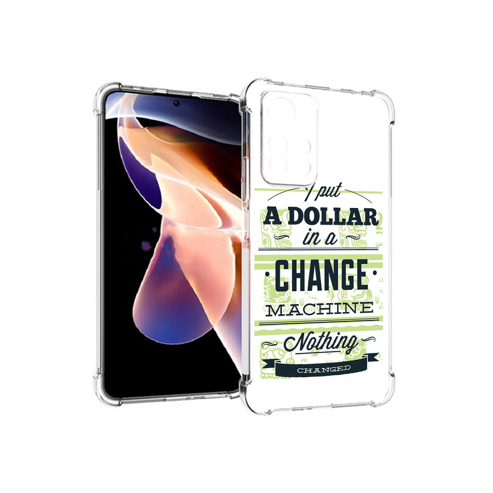 

Чехол MyPads Tocco для Xiaomi Redmi Note 11 Pro доллар надпись (PT224811.282.336), Прозрачный, Tocco