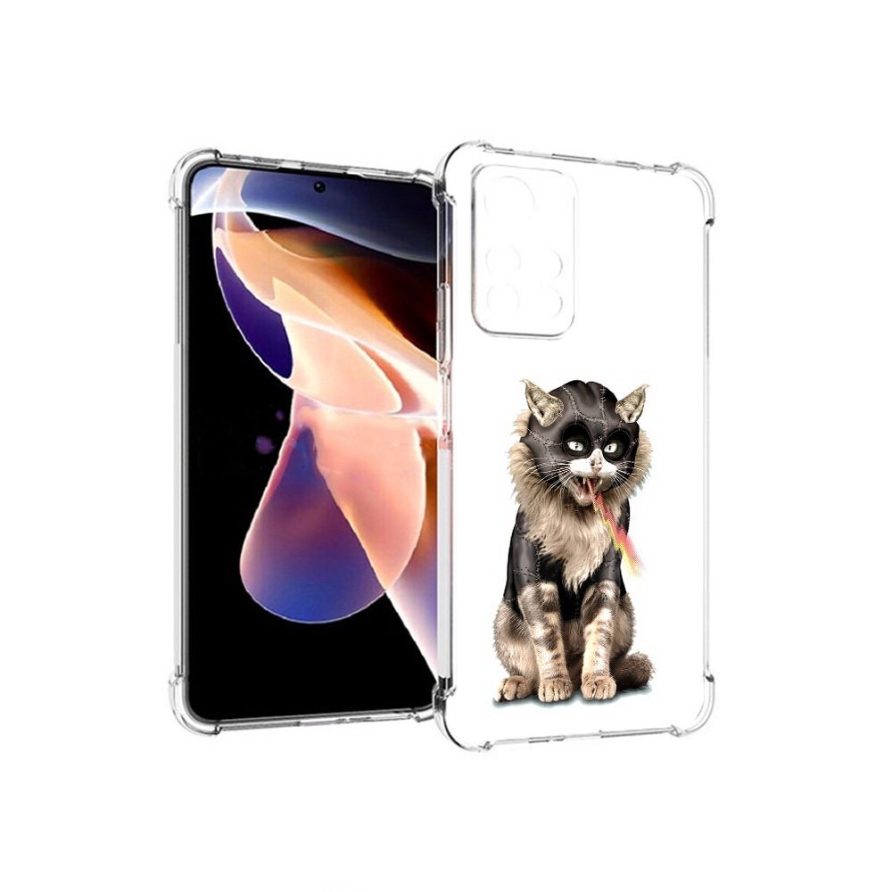 

Чехол MyPads Tocco для Xiaomi Redmi Note 11 Pro дьяволский кот (PT224811.282.341), Прозрачный, Tocco
