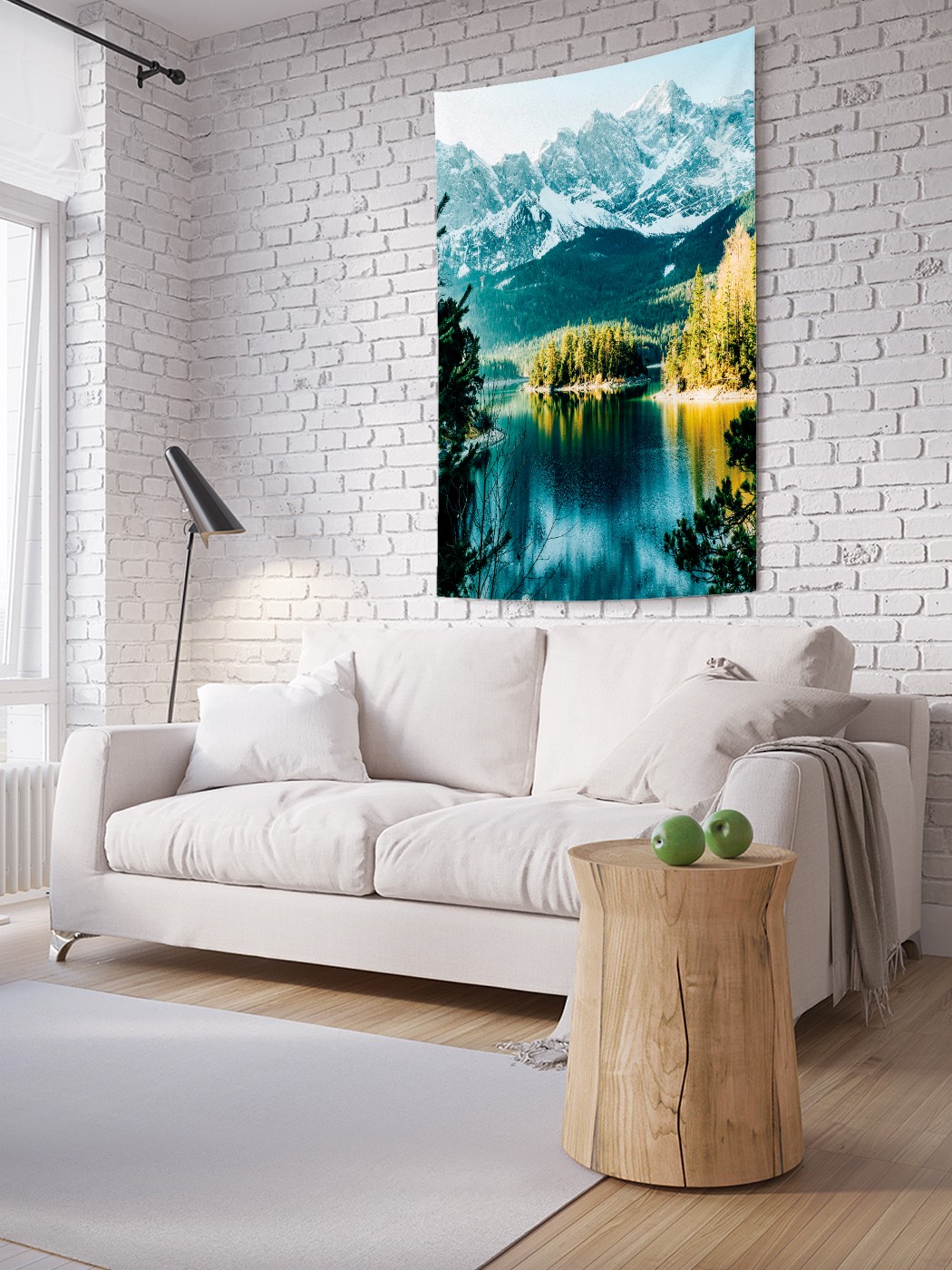 

Вертикальное фотопанно на стену JoyArty За рекой горы 150x200 см, За рекой горы