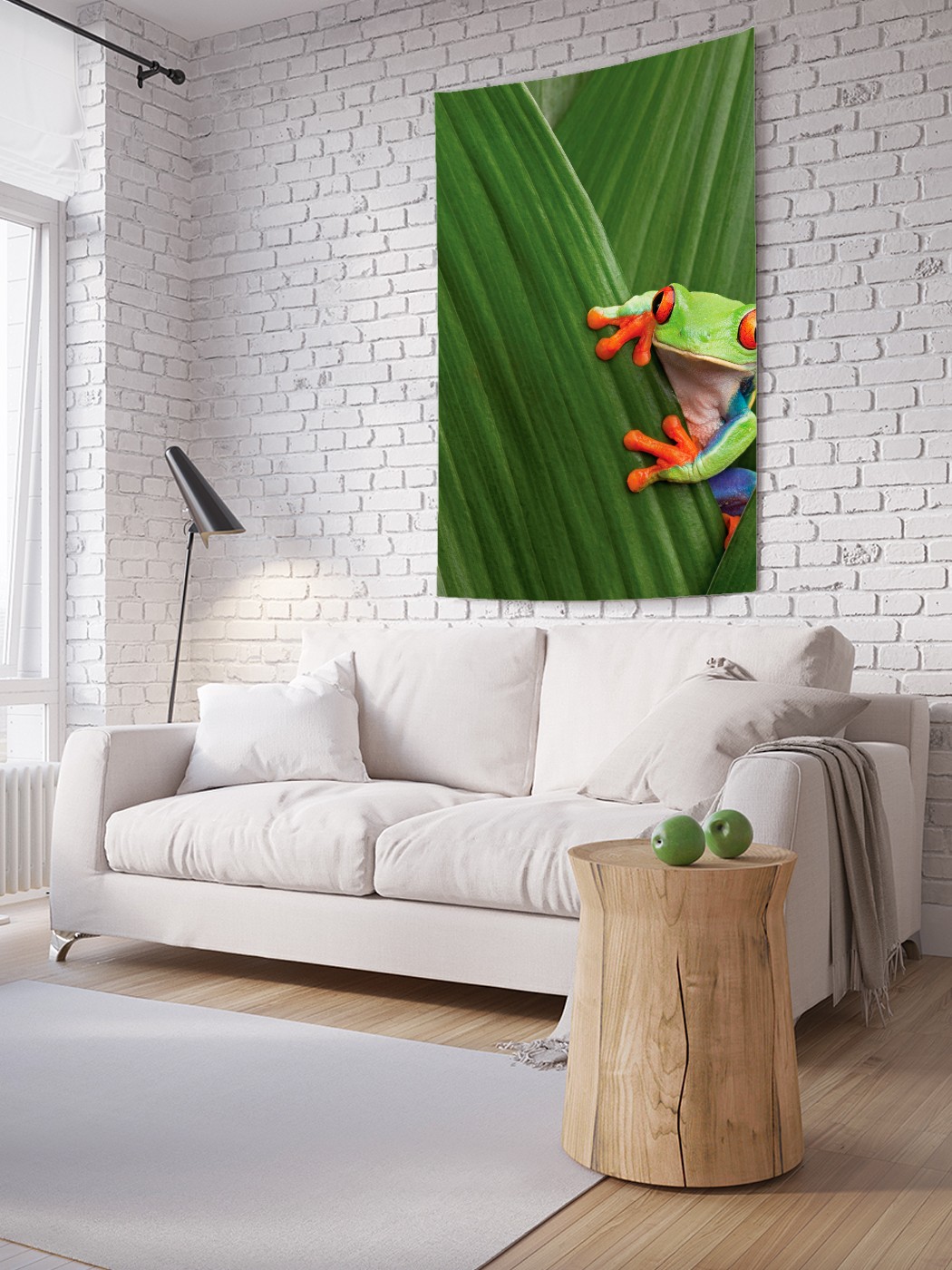 

Вертикальное фотопанно на стену JoyArty Подглядывающая лягушка 150x200 см, Подглядывающая лягушка