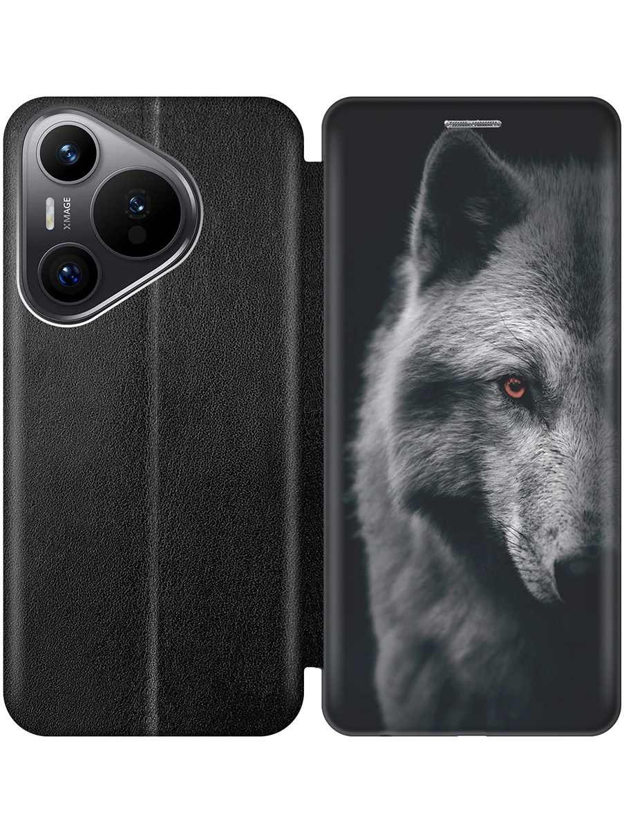 

Чехол-книжка на Huawei Pura 70 с принтом "Красноглазый волк" черный, Черный;красный;серый, 782624613