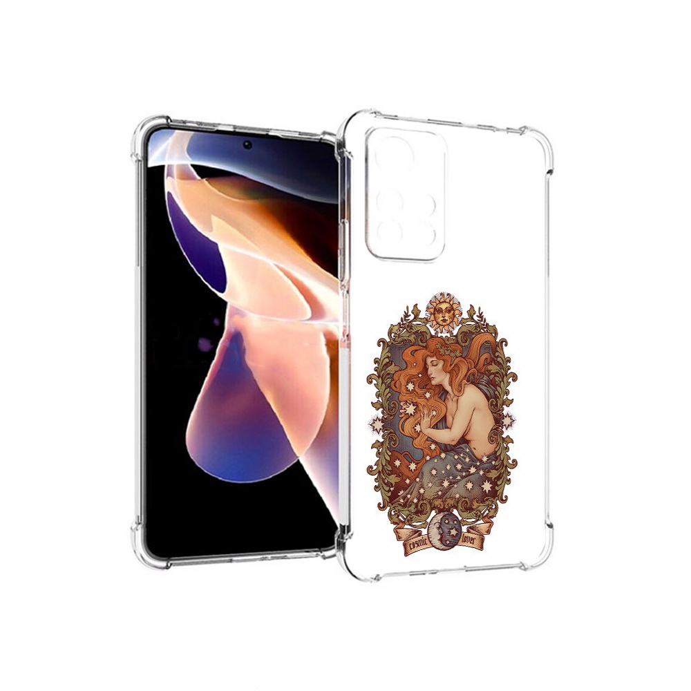 

Чехол MyPads Tocco для Xiaomi Redmi Note 11 Pro звездная девушка абстракция, Прозрачный, Tocco