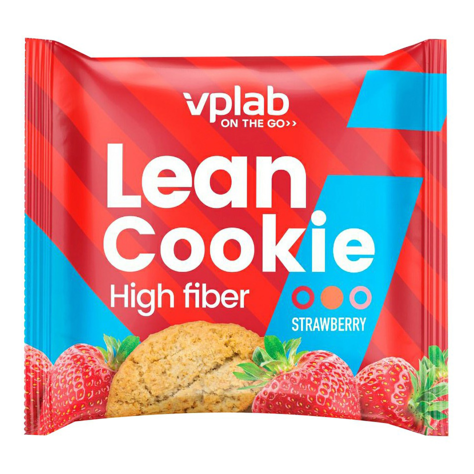 фото Печенье vplab lean cookie клубника протеиновое 40 г