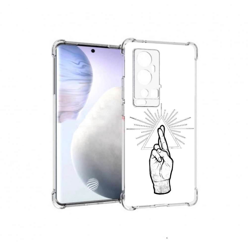 

Чехол MyPads Tocco для Vivo X60 Pro Plus черно белая рука, Прозрачный, Tocco