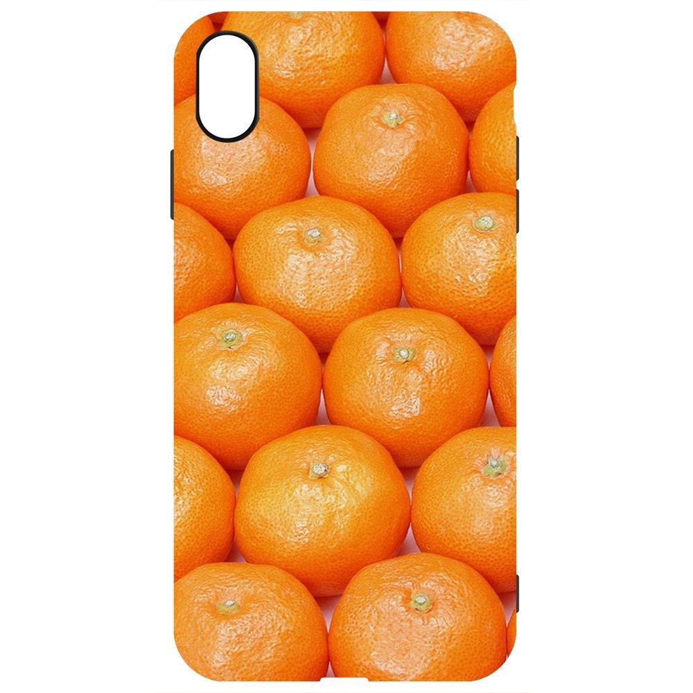 

Чехол-накладка Krutoff Софт Кейс Мандаринки для iPhone XS Max черный