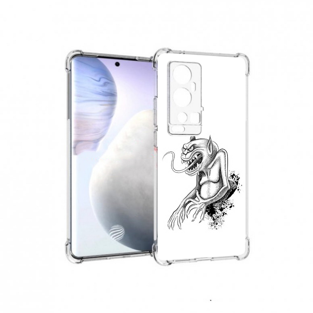

Чехол MyPads Tocco для Vivo X60 Pro Plus чорт, Прозрачный, Tocco