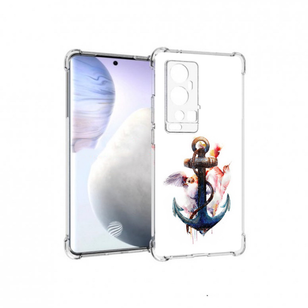 

Чехол MyPads Tocco для Vivo X60 Pro Plus якорь с птицами, Прозрачный, Tocco