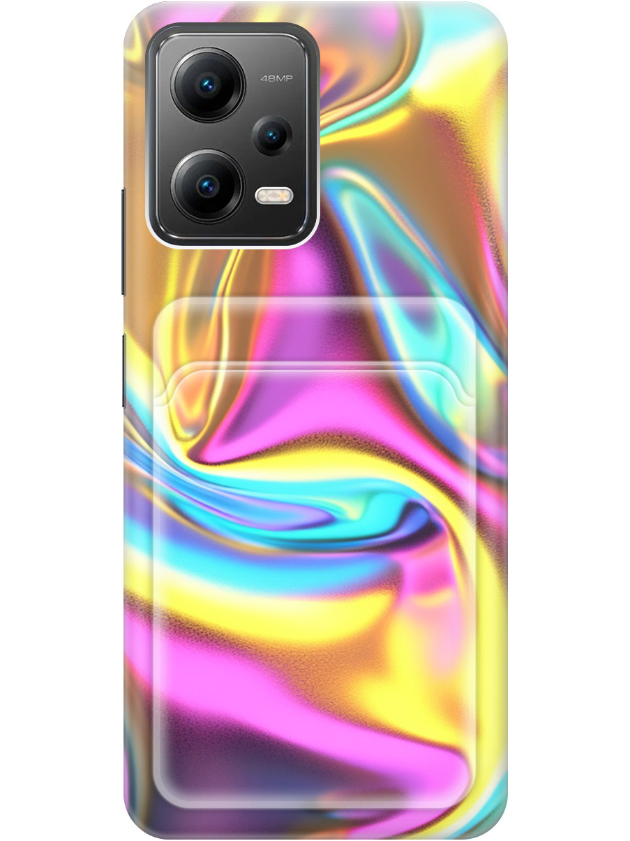 

Силиконовый чехол на Xiaomi Poco X5 5G с принтом с карманом для карты прозрачный 789451, Желтый;фиолетовый;прозрачный, 767959631