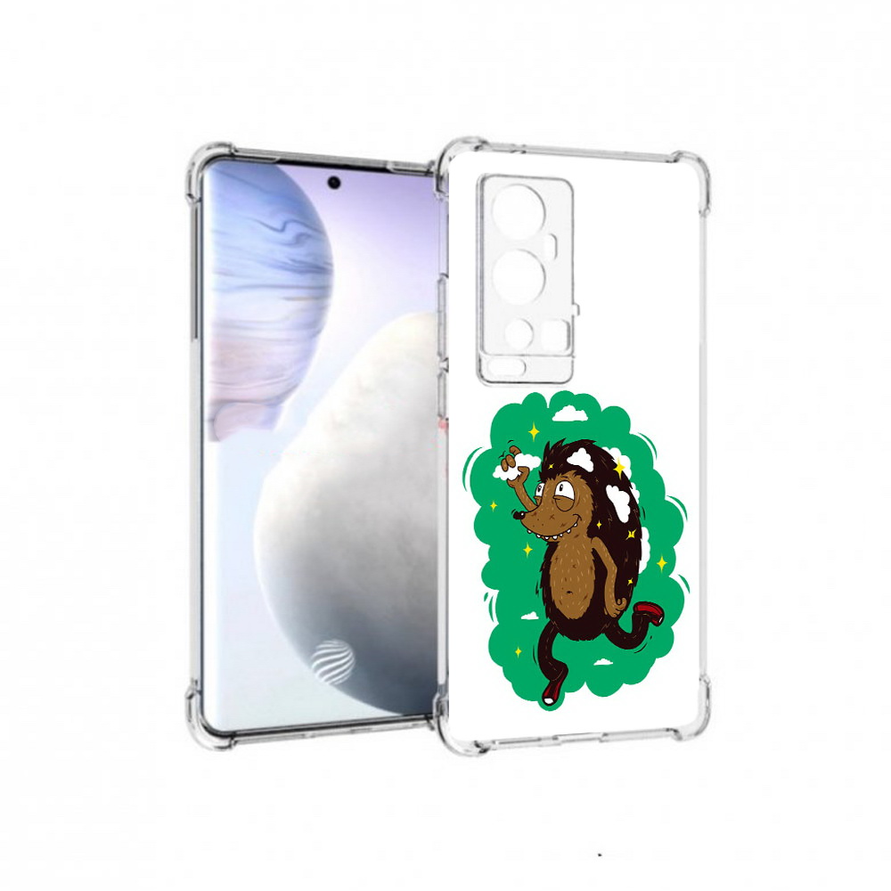 

Чехол MyPads Tocco для Vivo X60 Pro Plus Ежик в облаках, Прозрачный, Tocco