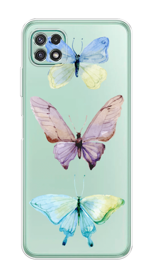 

Чехол на Samsung Galaxy A22s 5G "Акварельные бабочки", Бирюзовый;розовый, 2104250-1