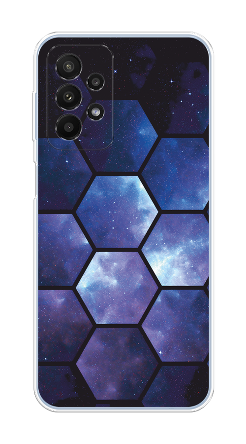 

Чехол на Samsung Galaxy A23 "Соты космос", Черный;фиолетовый, 2105050-1