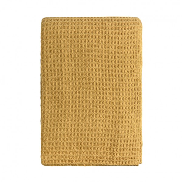 

Плед Tkano TK23-TH0005 essential из шерсти 130х180 см цвета охры
