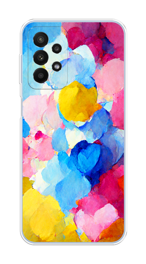 

Чехол на Samsung Galaxy A23 "Яркие пятна", Синий;голубой;желтый;розовый, 2105050-1