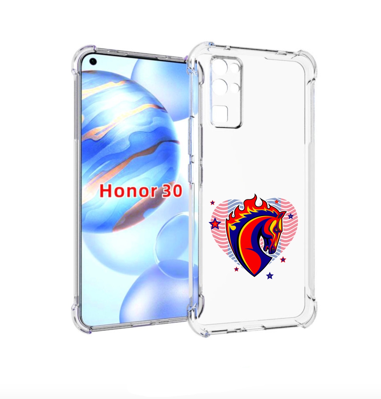 

Чехол бампер MyPads ФК ЦСЛ Лошадь для Honor 30 (BMH-AN10) против, Прозрачный, Tocco