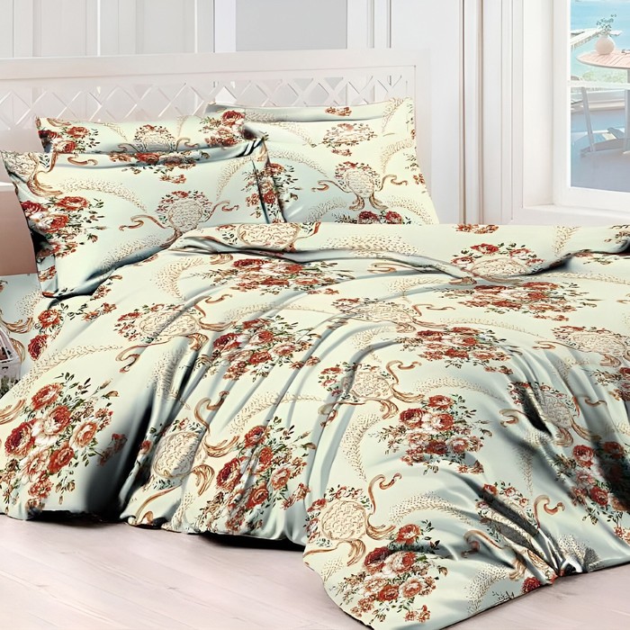 

Постельное бельё 1,5сп Ташкент 145х214см, 145х214см, 70х70 2шт, бязь 120г/м 100% хлопок