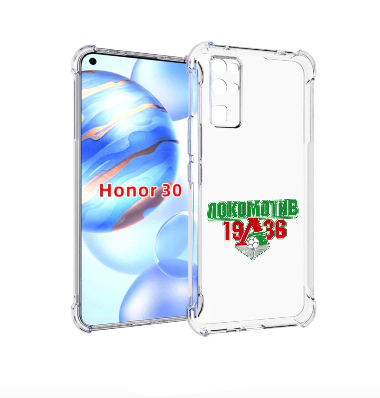 

Чехол бампер MyPads ФК локомотив 1936 для Honor 30 (BMH-AN10) пр, Прозрачный, Tocco