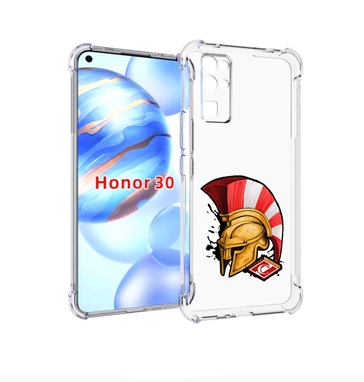 

Чехол бампер MyPads ФК спартак шлем для Honor 30 (BMH-AN10) прот, Прозрачный, Tocco