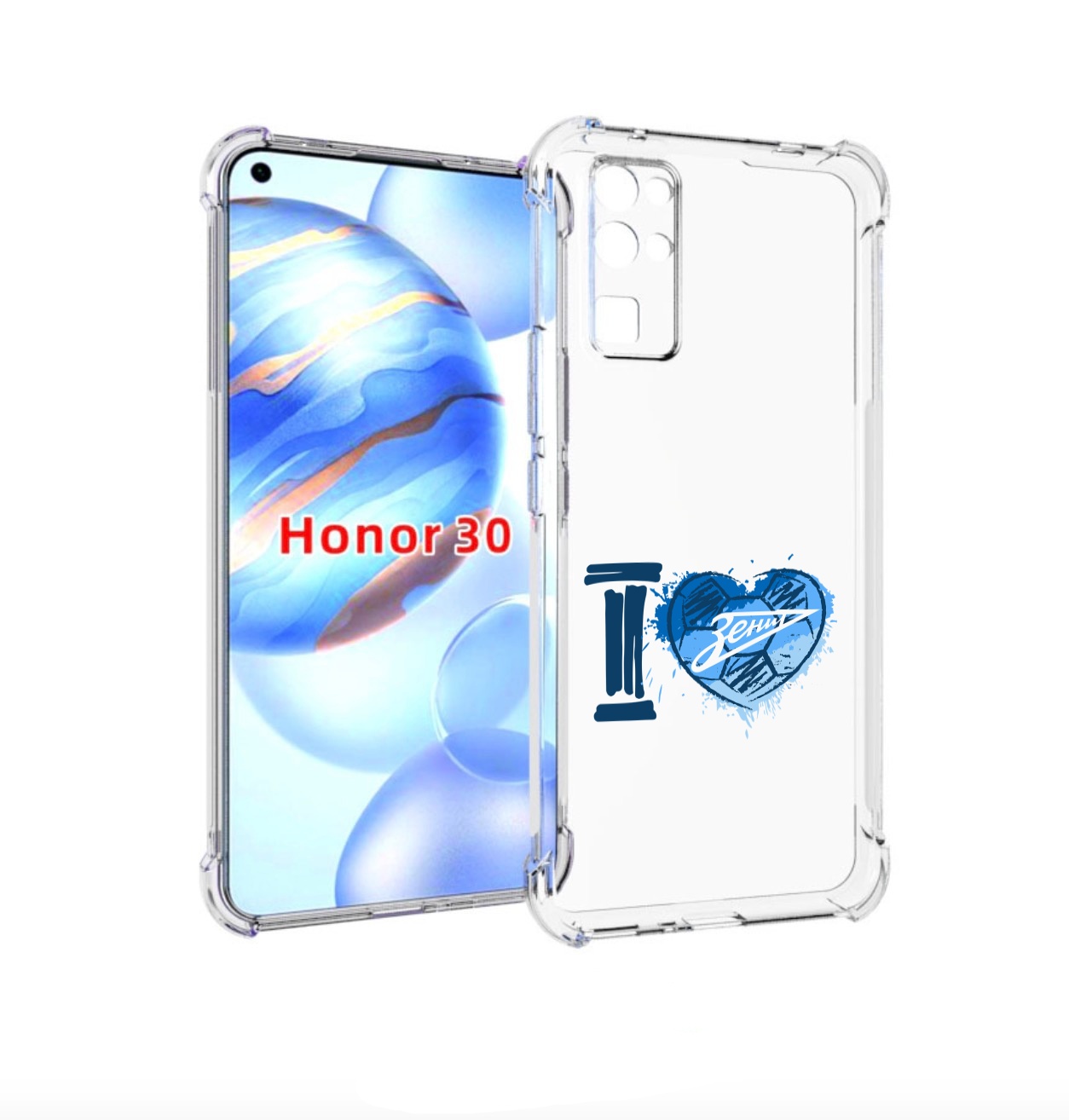 

Чехол бампер MyPads ФК я люблю зенит для Honor 30 (BMH-AN10) про, Прозрачный, Tocco