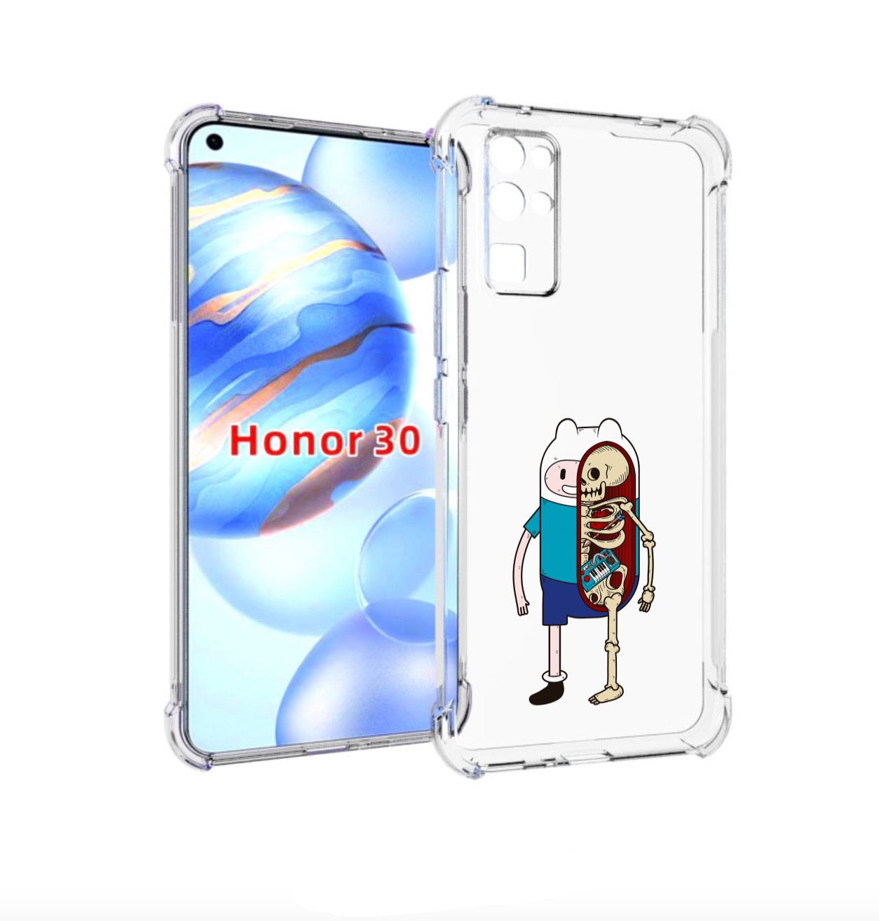 

Чехол бампер MyPads Финн скелет для Honor 30 (BMH-AN10) противоу, Прозрачный, Tocco