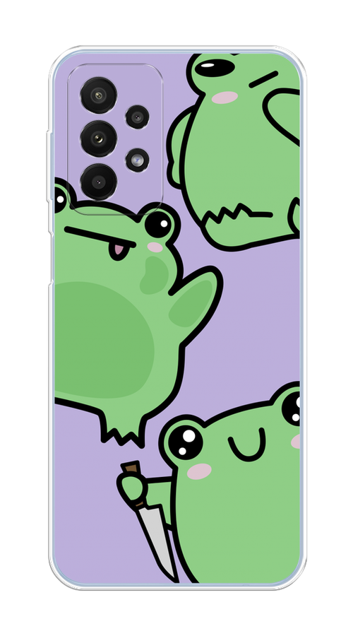 

Чехол на Samsung Galaxy A23 "Опасные лягушата", Фиолетовый;зеленый;черный, 2105050-1