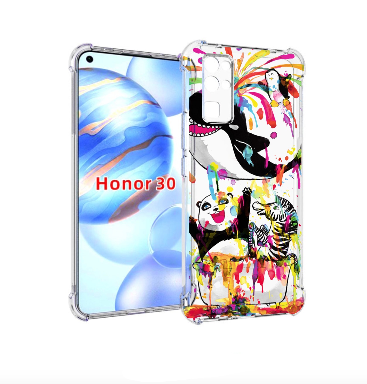

Чехол бампер MyPads Хиппи кит для Honor 30 (BMH-AN10) противоуда, Прозрачный, Tocco