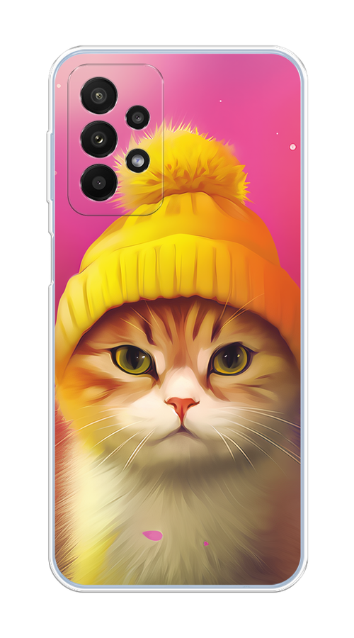 

Чехол на Samsung Galaxy A23 "Котик в шапочке", Розовый;желтый;бежевый, 2105050-1