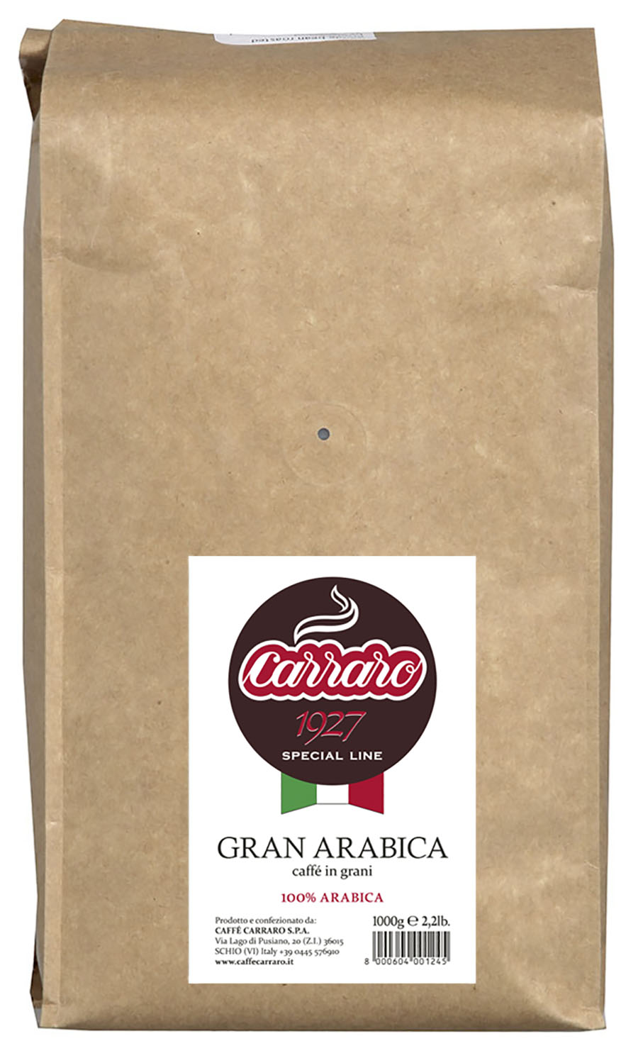 Кофе в зернах Caffe Carraro Espresso Gran Arabica 1 кг (вак) (зерн)