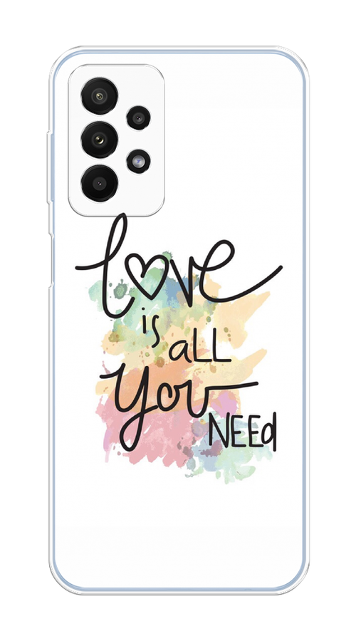 

Чехол на Samsung Galaxy A23 "Love is all you need", Белый;черный;зеленый, 2105050-1