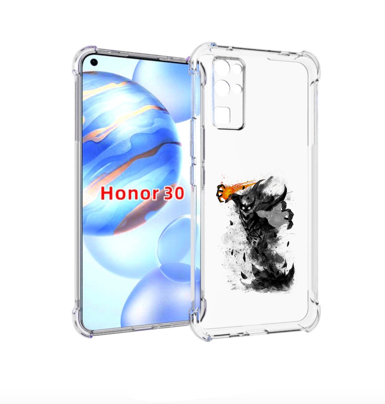 

Чехол бампер MyPads nevermore черно белый для Honor 30 (BMH-AN10, Прозрачный, Tocco